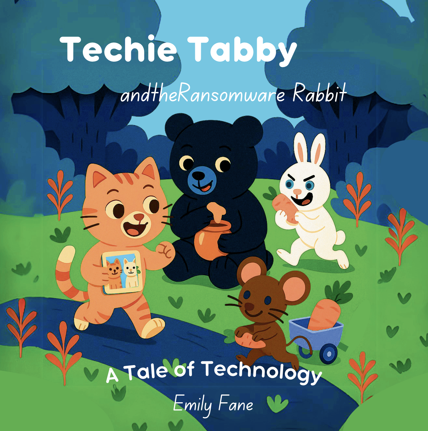 Techie Tabby's Cybersecurity Adventure - Children's Book Cover